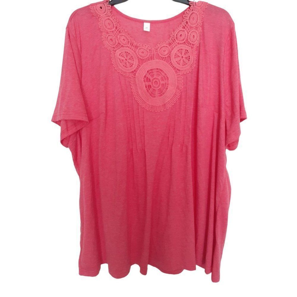 Womens Short Sleeve Blouse 3X